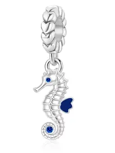 Copper Plated Seahorse Pendant with Zirconia, Cute Animal Charm, Elegant and Sweet, Perfect Gift for Friends, All Seasons Jewelry