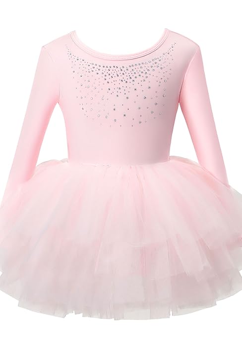Toddler Ballet Outfit Sleeveless with Snap Gymnastics Leotards for Girls 1-7Y