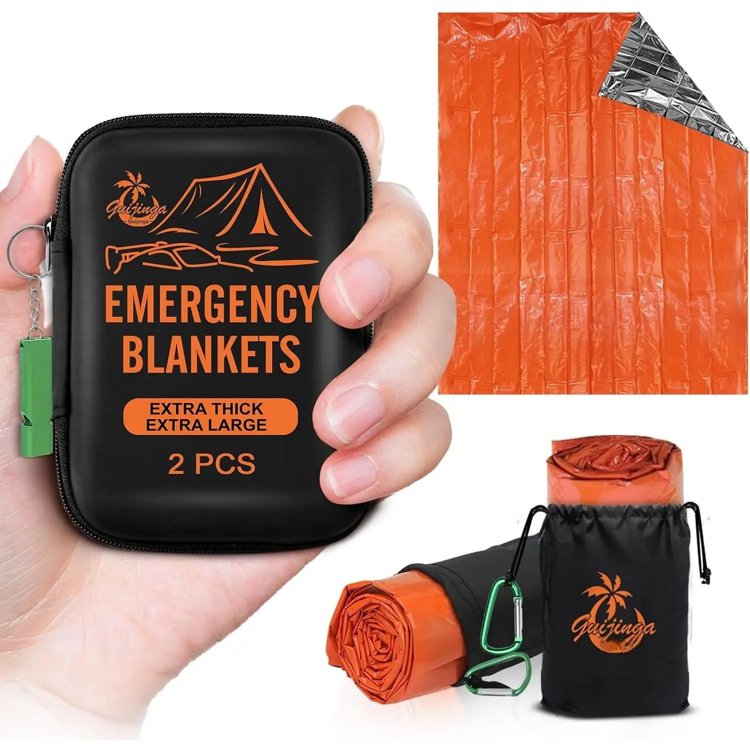 Blankets for , 2-Pack/4-Pack Space Blankets, Gigantic & Extremely Thick Mylar Blankets, Suitable for Outdoor , Camping, and Hiking