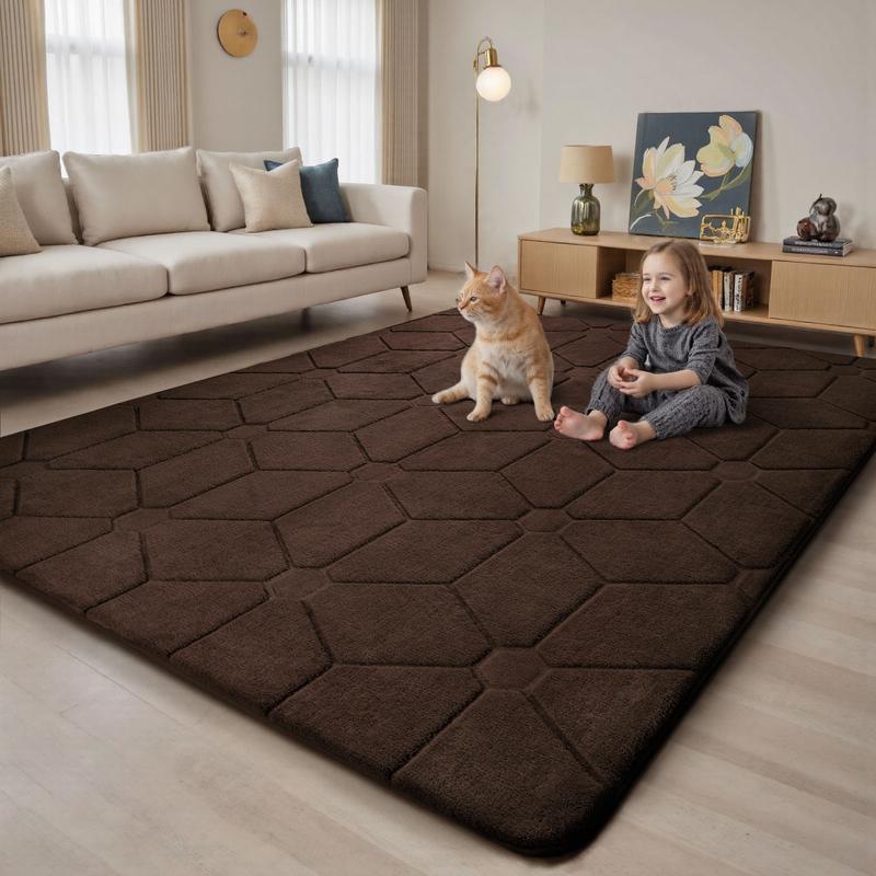 Large Size Jacquard Plush Rug, Big Fluffy 3D patterned Area Rug, Non-slip Soft Shaggy Carpet Mats for Livingroom Bedroom Nursery Home Decor Coffee Large Size Jacquard Plush Rug, Big Fluffy 3D patterned Area Rug, Non-slip Soft Shaggy Carpet Mats for Livingroom Bedroom Nursery Home Decor Coffee