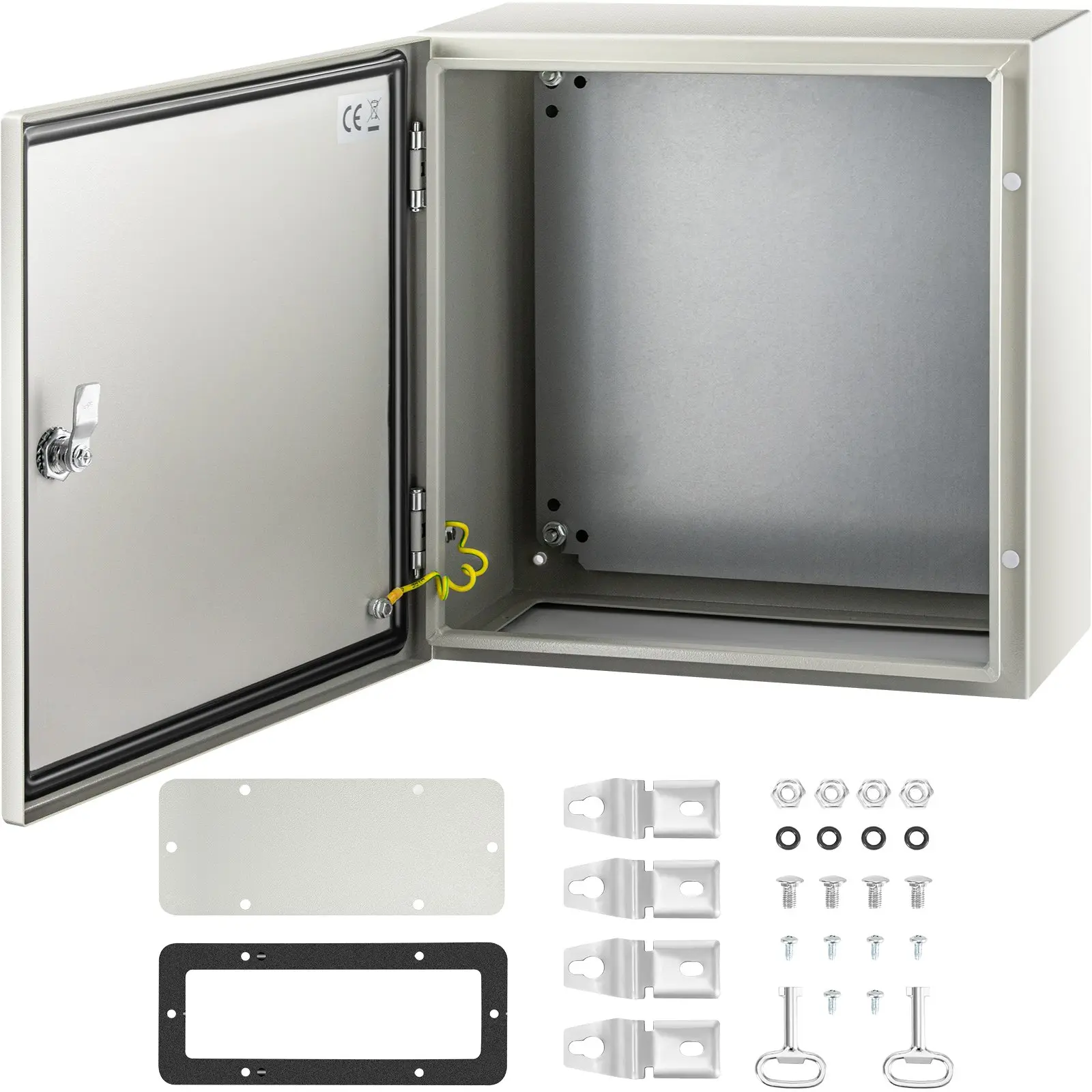 【Summerfinds】VEVOR NEMA Steel Enclosure, 16x 16x 8'' NEMA 4X Steel Electrical Box, IP66 Waterproof Dustproof, Outdoor/Indoor Electrical Junction Box, with Mounting Plate
