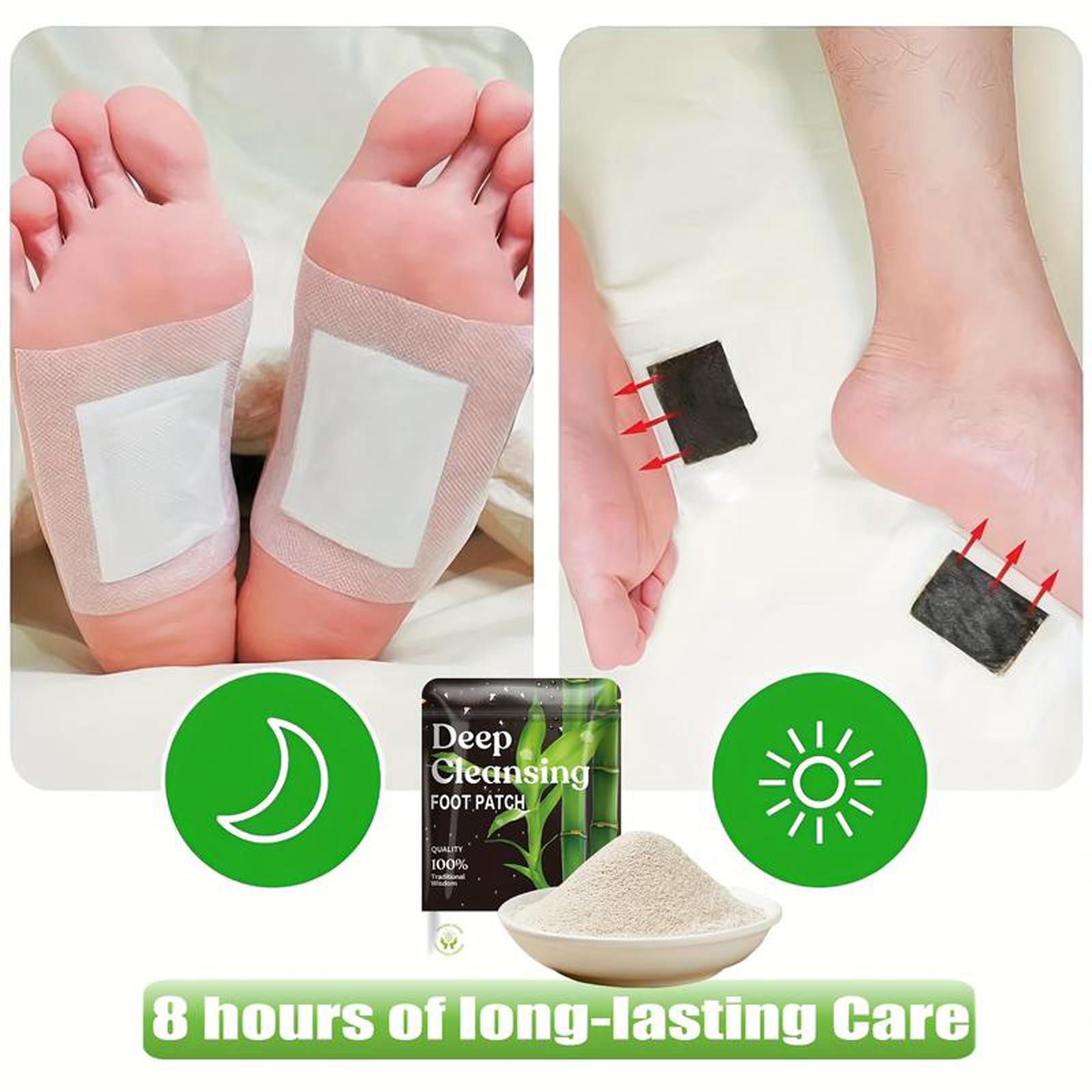 Detox Foot Pads,Good Night,Cleansing,StressRelief,Pain Relief Variants with Bamboo Vinegar,Bamboo Charcoal,Ginger & Mugwort.