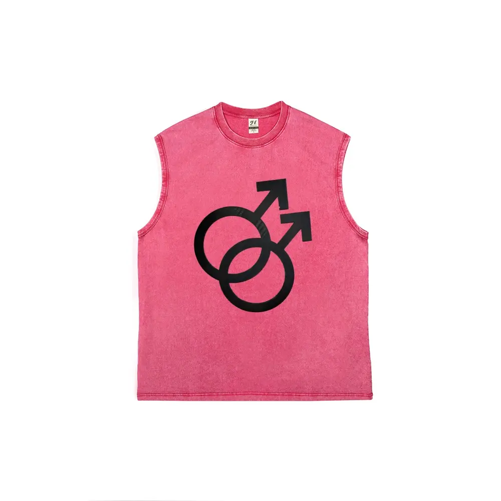 Unisex LGBT Love Heart Print Sleeveless Tank Top | Gay Pride Romantic Graphic Vest | Lightweight Breathable Summer Top