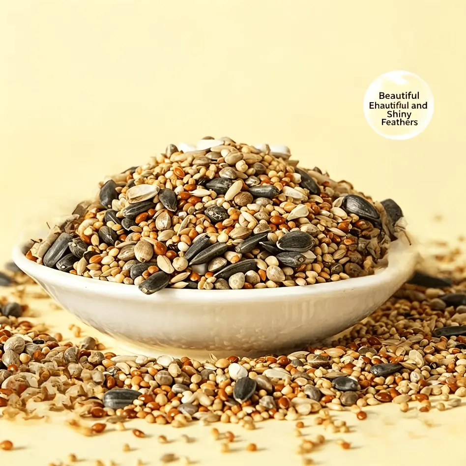 Premium Bird Food And Bird Treats, Including Nuts And Wild Bird Feed, Suitable for Outdoor Feeders to Attract Birds And More Avian Wildlife; Premium Mixed Seeds for Wild Birds (containing Sunflower Seeds, Millet, Broomcorn Millet And Nutmeg Granules)