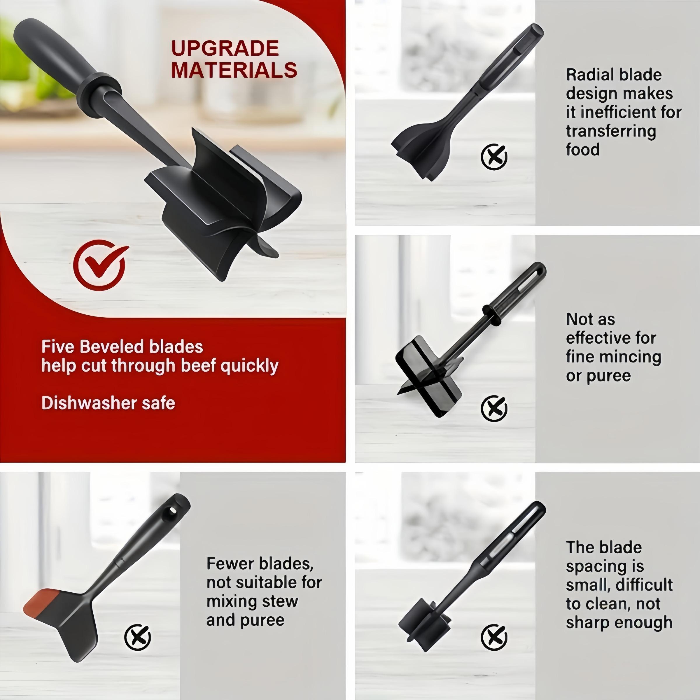 Meat Shredder, Kitchen Accessories Heat Resistant Hamburger Handheld Meat Chopper, Kitchen Utensils Supplies, Summer for Gift