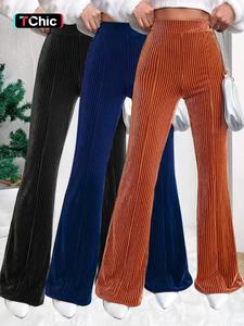 women's solid high waist flare leg pants, casual comfy bell bottom trousers for daily wear, ladies bottoms for all seasons