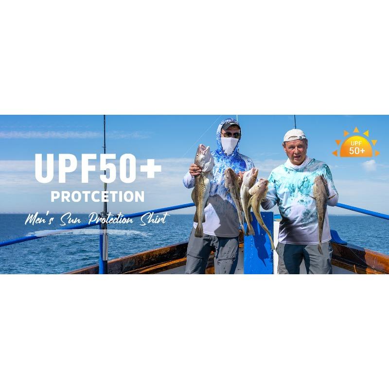 Men Women Quick Dry Sun Protection Hoodie Shirt for Hiking Climbing Fishing Outdoor Sports