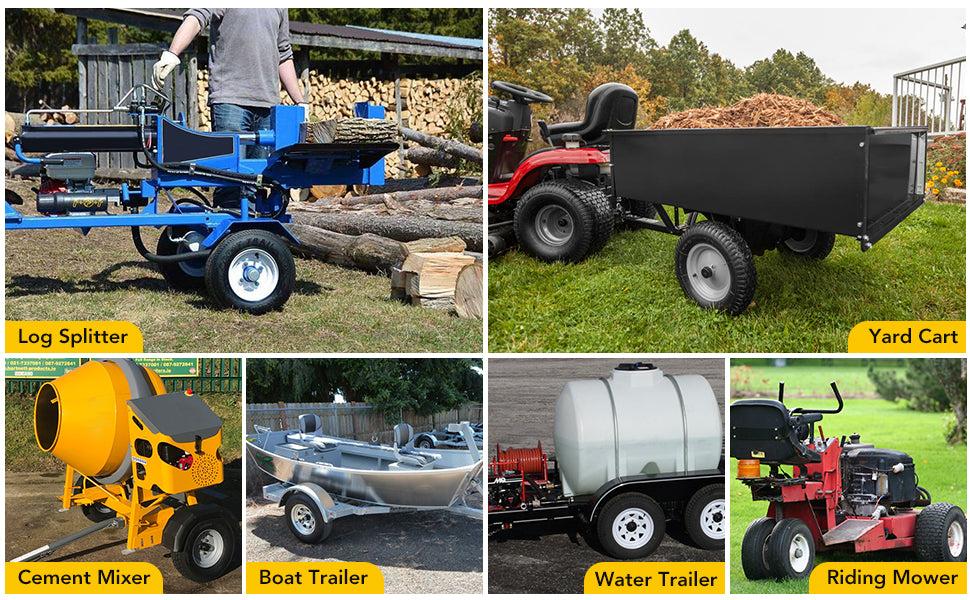 【GARVEE】Trailer Tires Set with 5 Lug on 4.5", 12" Rims, Load Range C, 6PR – Sizes 2x 4.80-12 and 5.30-12, Suitable for Highway, Boat, Motorcycle, and 12" Rim Trailers