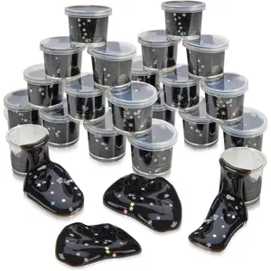 Black Nebula Slime - 24 Pack - Galaxy Star Slime Party Favors for Kids - Non-Sticky, Stress Relief, Arts & Crafts,ropa,fitness,teck,wrap,pop,shirt,purple