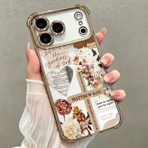 Faith & Grace Cross Pattern Soft TPU Phone Case - Shockproof, Drop-Resistant Rustic Silicone Casing for iPhone 17,16,15,14,13,12,11 Pro Max Air, Women's Protection Accessory, Phone Accessories (DDSJ260518014)