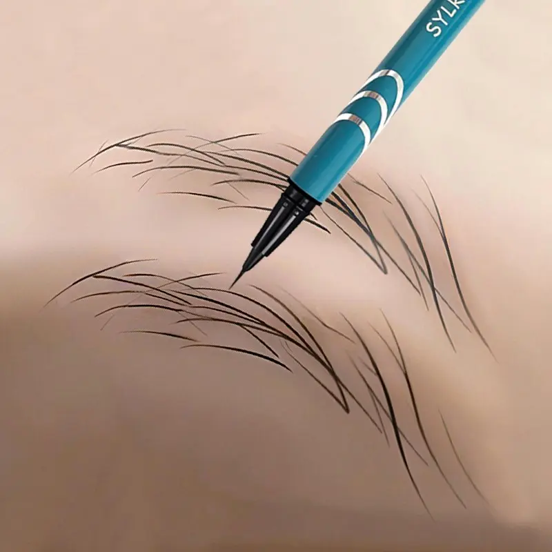 Sylr New Ultra-Fine 0.01mm Liquid Eyebrow Pencil, Waterproof Sweat-Resistant, Long-Lasting Makeup, Micro-Texture Brow Pen, 2-In-1, Microstroke Brow Pen