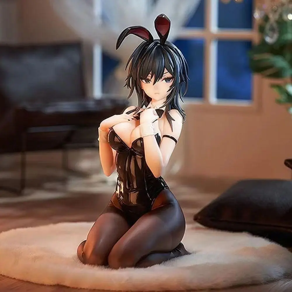 Cute Bunny Girl Anime Car Dashboard Desktop Box Figurine, Secondary Dimension Beauty Girl Ornament Handmade Gift Collection