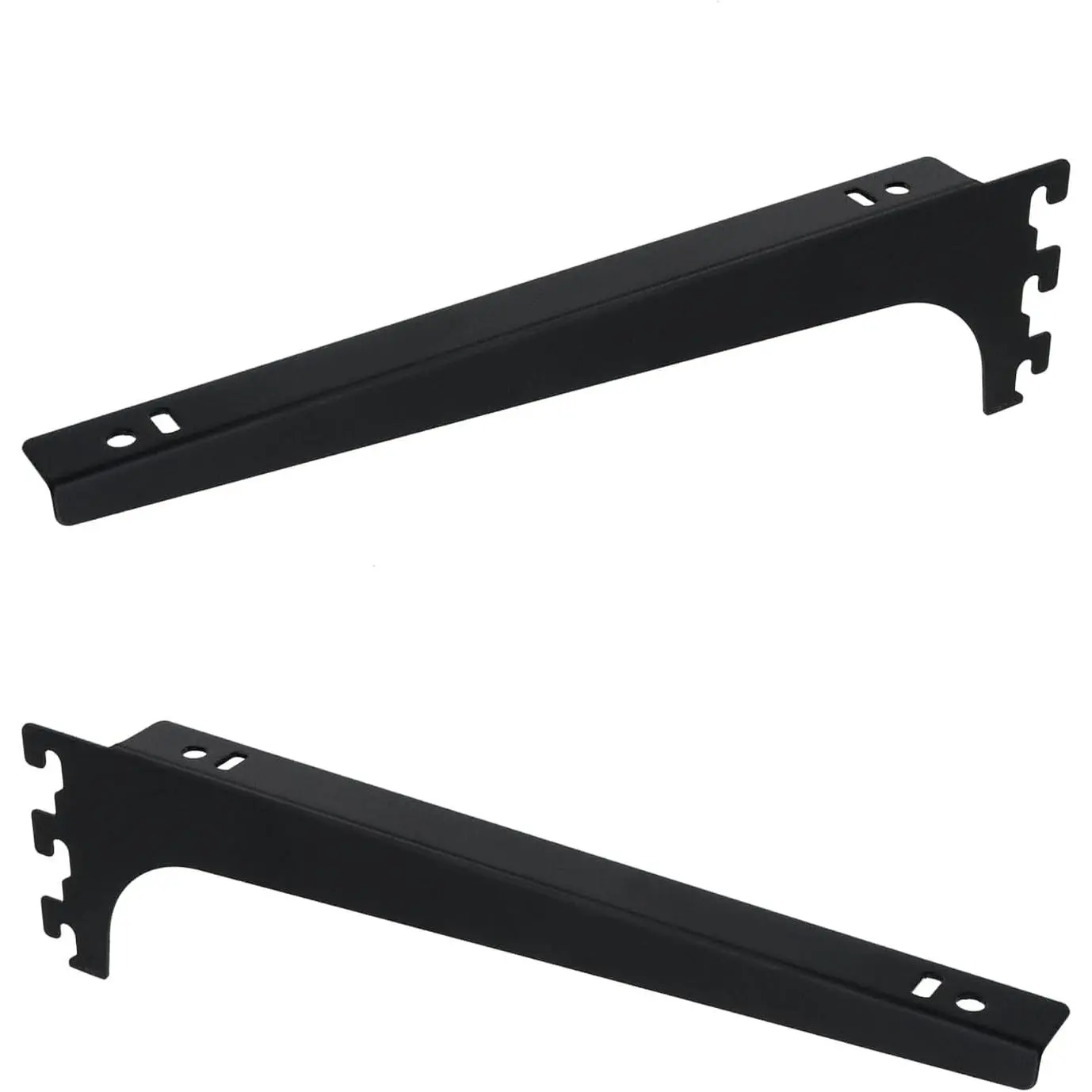 Pack 10" Adjustable Shelf Brackets Upright Shelf Bracket, Black