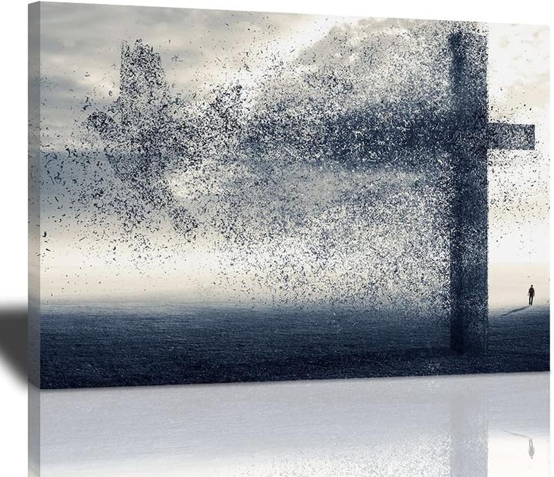 1 Count Jesus Christ Canvas Wall Art Jesus Greets You Welcome Back Window View Sunset Poster Christian Religious Modern Artwork Christ Spiritual Prints Framed Wall Decor For Bedroom Living Room 16x24inch