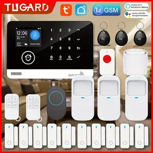 Tugard Smart Alarm System, Compatible with Alexa & Google, Wireless DIY Security System, Gsm/WiFi Theft Prevention Panel, Remote Access APP, No Monthly Fee, Home Security Monitoring