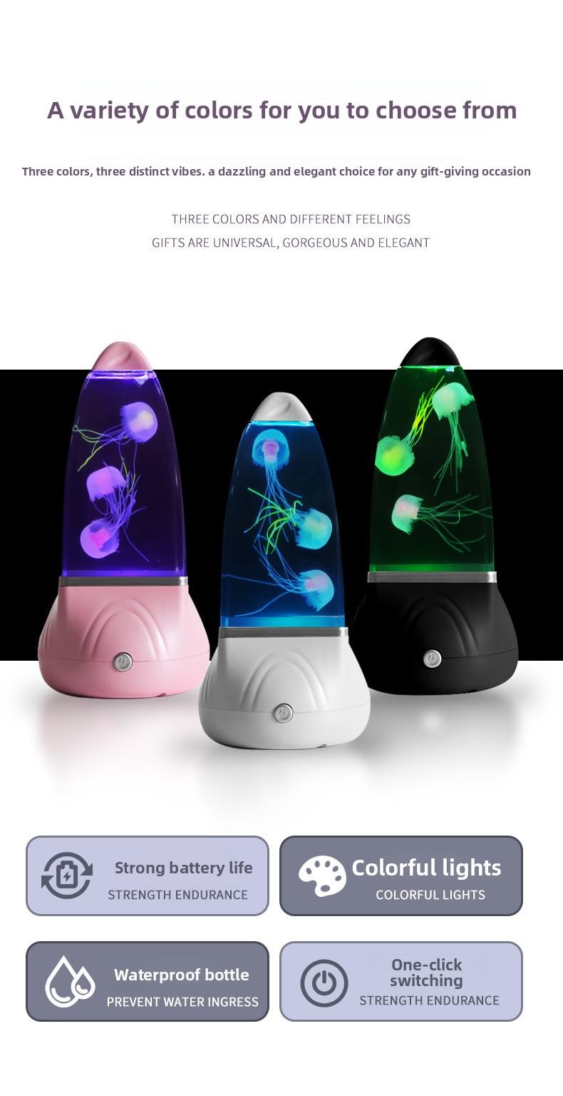Warm Atmosphere Jellyfish Lamp Rocket LED Night Light Creative Gift for Bedroom Bedside Desk Lamp in Pink & Green Warm Atmosphere Jellyfish Lamp Rocket LED Night Light Creative Gift for Bedroom Bedside Desk Lamp in Pink & Green