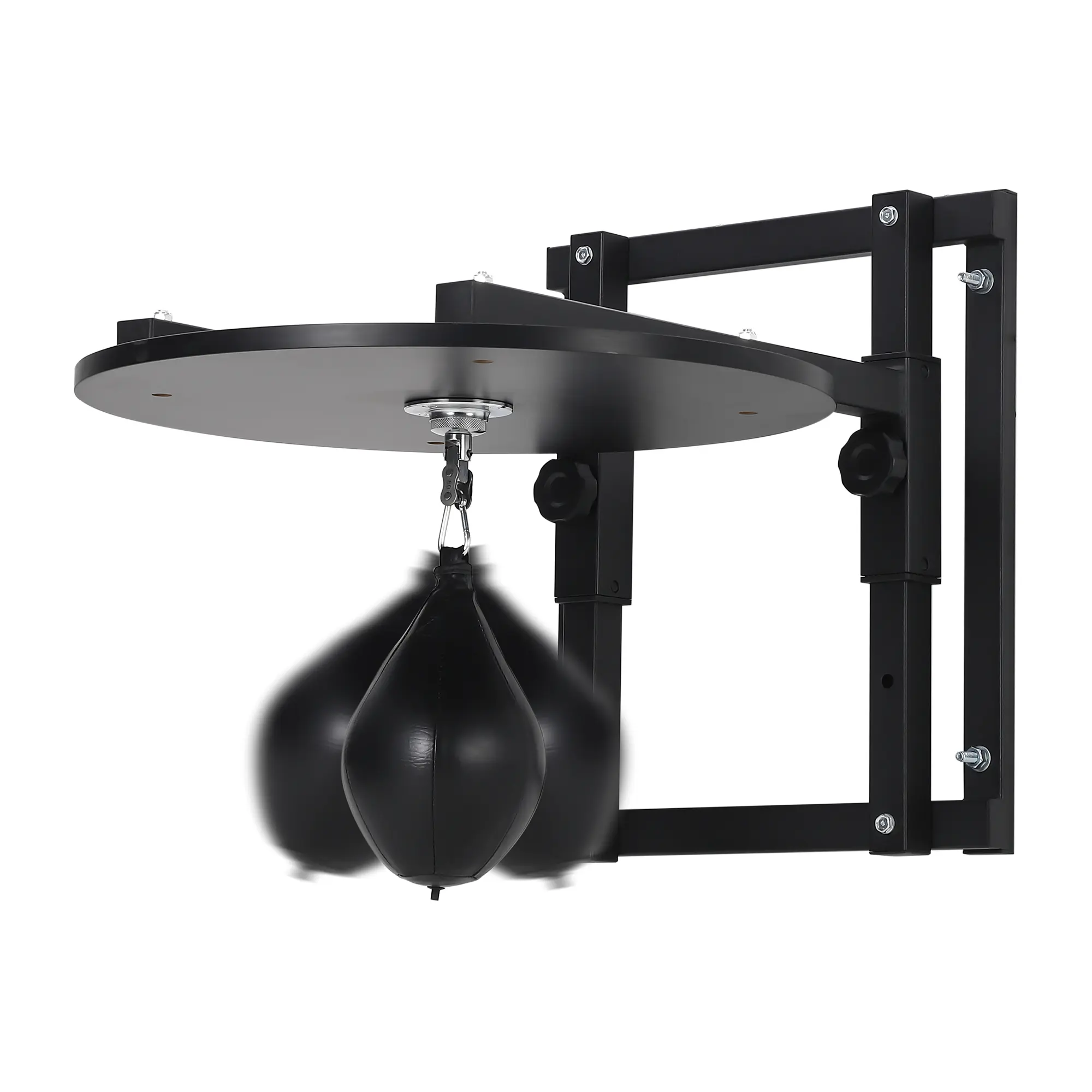 Adjustable Boxing Speed Bag Platform Kit - 360° Swivel Wall Mounted Stand - Includes Speed Bag & Air Pump
