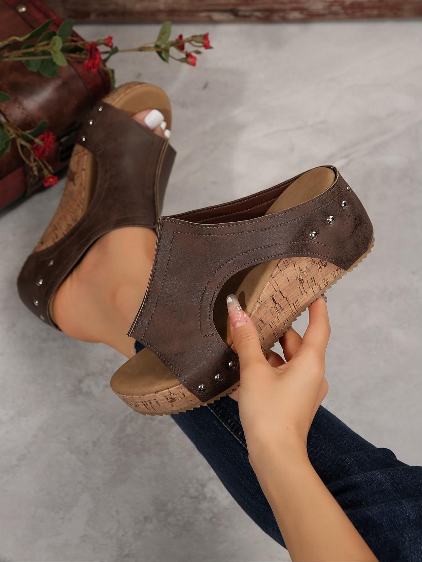 Women's Fashionable  Platform Sandals, Casual Comfortable Wedge Sandals for Summer, Female All-match Shoes for Daily Wear