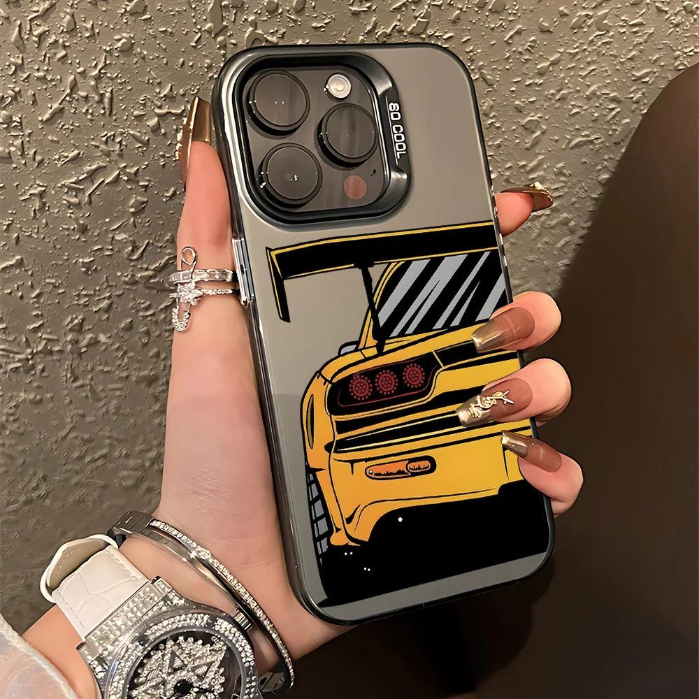 Cool JDM Sports Car Phone Case For iPhone 17 16e 16 15 14 13 12 11 mini Pro Max X XR 8 7 Air Plus Anti Fall Matte Back Cover