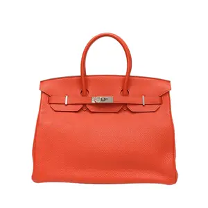 Pre-owned HERMÈS HERMES Birkin 35 Rouge Géranium(D5) Togo Leather P226257714