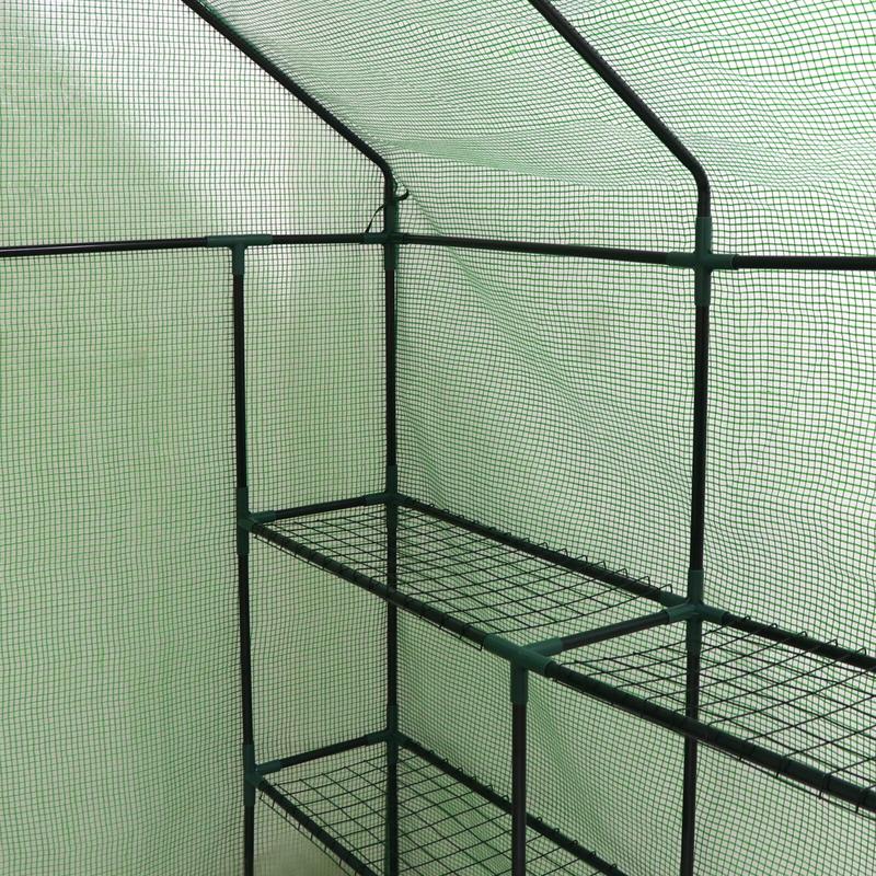 ZENY 2-Tier 8-Shelves Walk-in Greenhouse, Indoor Outdoor Portable Plant Gardening Canopy W/ Roll-up Zipper Door