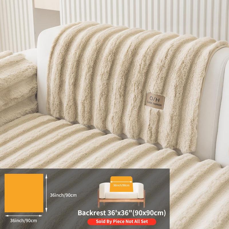 Solid-Color Faux Fur Sofa Cover, Sofa Slipcover, Non-slip & Soft-Comfortable Sofa Mat for Home, Living Room, Dormitory & Hotel #TOP PICKS