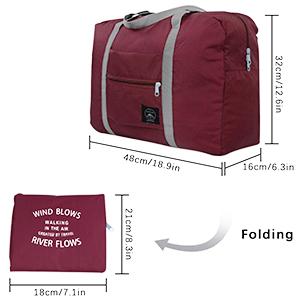 SICANDAENHK Tired of bulky heavy luggage?These 2 foldable travel carry-on bags are your best pick!Premium waterproof fabric, ultra-lightweight comfy design in wine red and navy blue, suitable for overnight travel, weekend vacations, holiday trips