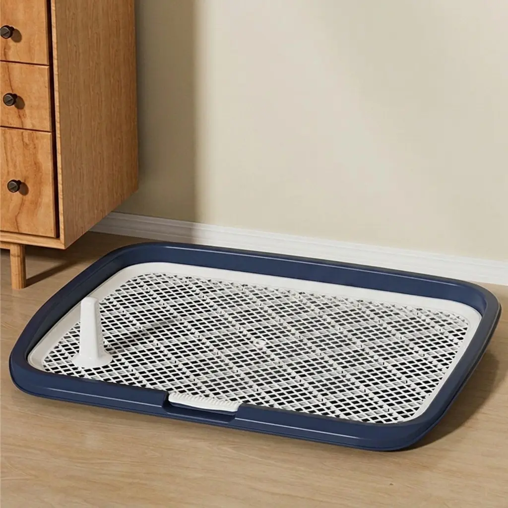 Extra-large dog toilet with splash protection and stand, washable, flat-style dog urinal for home use, Puppy Potty Tray