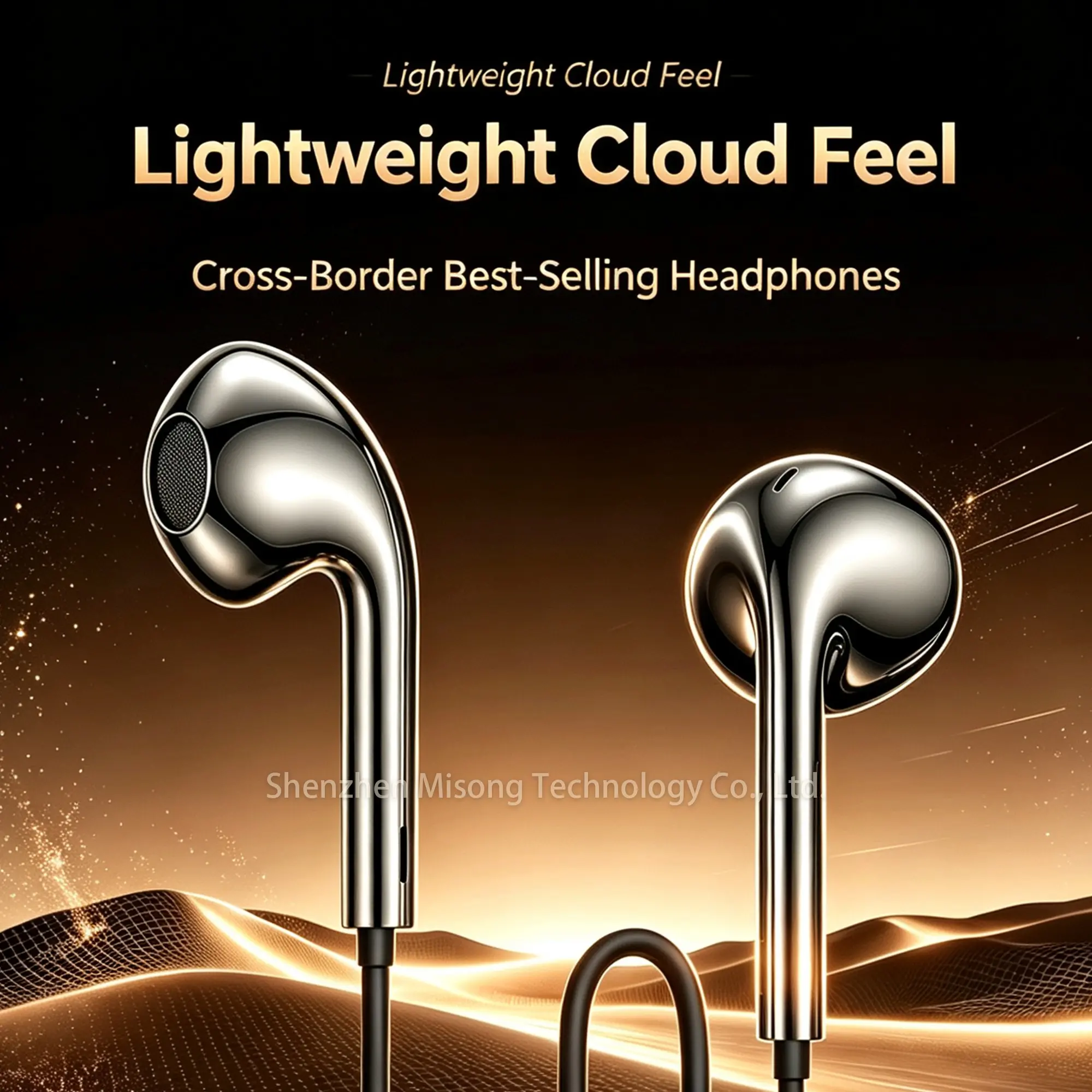 Fashionable Electroplated Metal Color In-Ear Wired Headphones with Microphone, 3.5mm, Type-C, Lightning Plug, High-Quality Sound, Comfortable Fit, Gift Idea