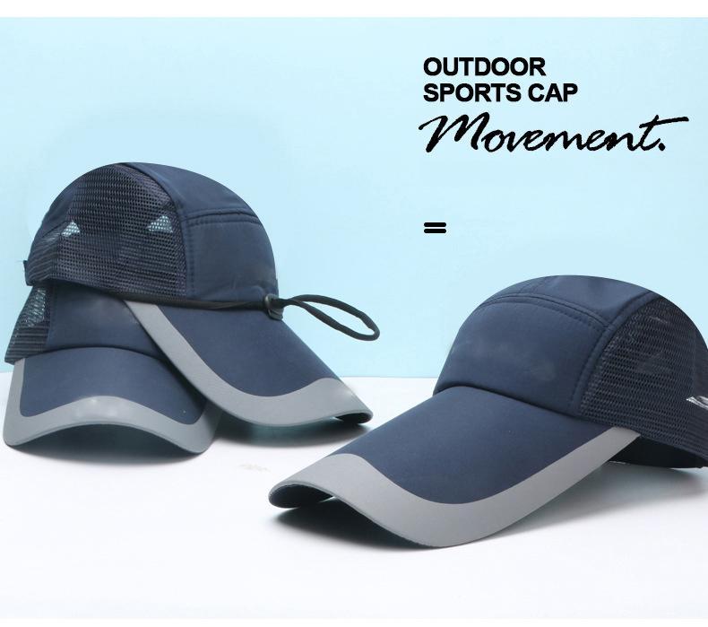 Spring and Summer Outdoor Work Mountaineering Fishing 14cm Long Brim Quick Drying Breathable Baseball Cap Visors