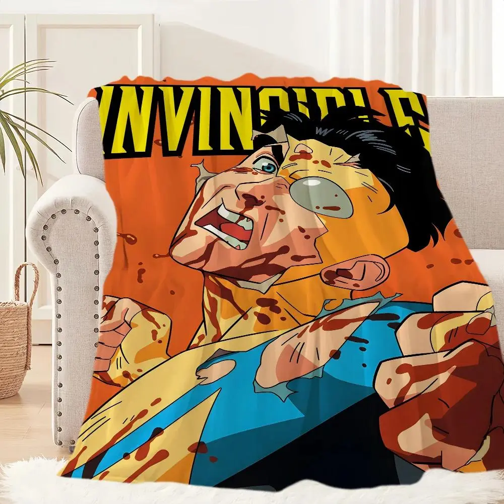 I-Invincible Superhero Soft Plush Flannel Blanket - Throw for Bedroom, Sofa, Watch Party & Fan Collection