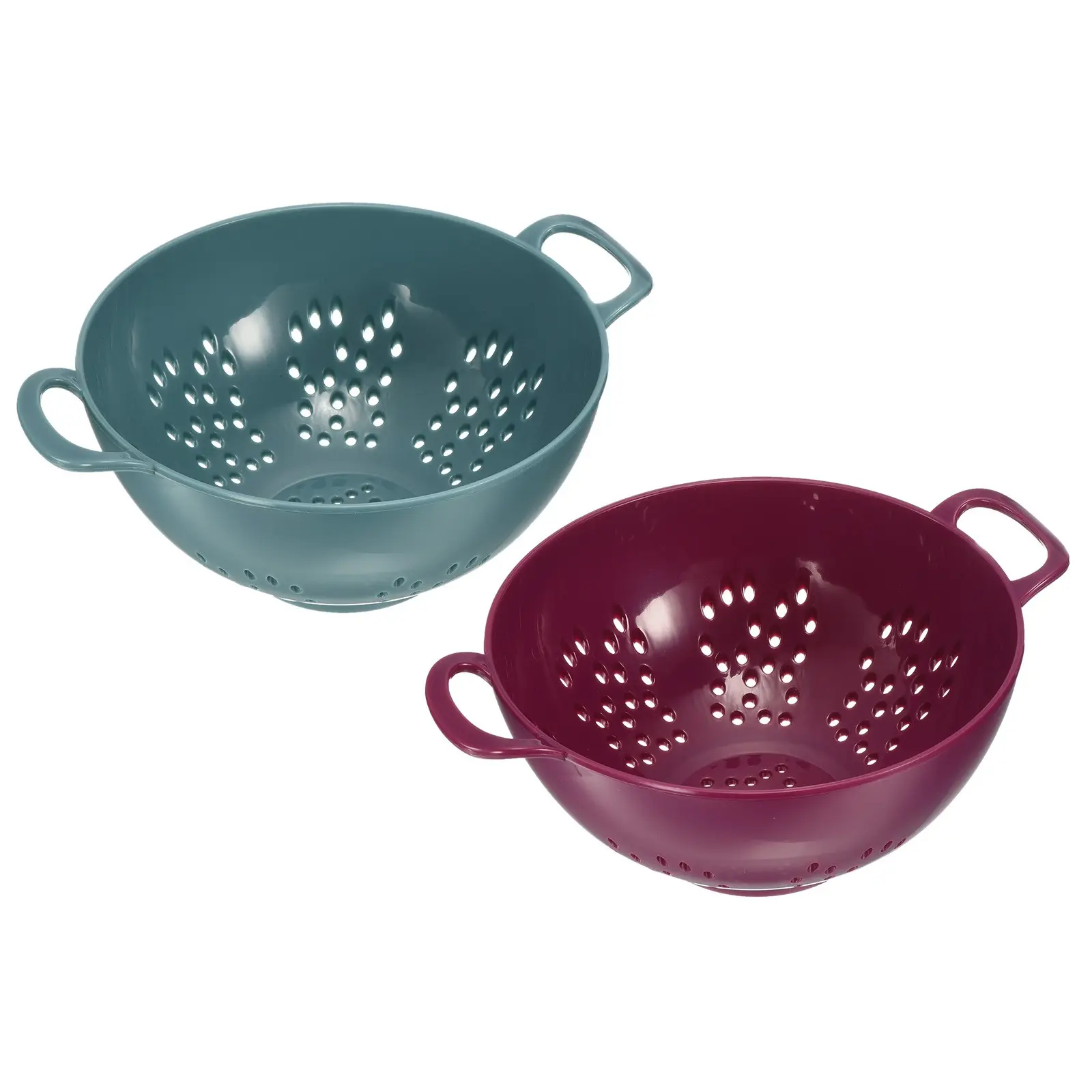 2pcs Plastic Kitchen Strainer with Dual Handles - Durable Fruit and Vegetable Strainer, Rice Washing Strainer, Ideal for Washing and Draining, Perfect for Home and Restaurant Use