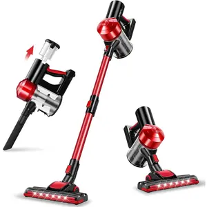 C150 Cordless Vacuum Cleaner Rechargeable with 2200mAh Detachable , 18000Pa Cyclone Vacuum with HEPA Filter, Lightweight Portable Handheld Stick Vacuum for Hard Floor  Cleaning