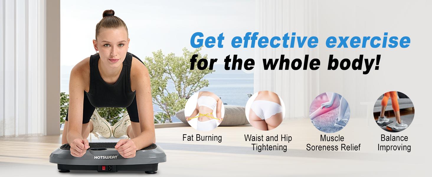 Vibration Plate Exercise Machine for Lymphatic Drainage,Power Plate Vibrating Platform ,Shaker for Weight Loss,Waver Board with 120 Levels for Home Gym