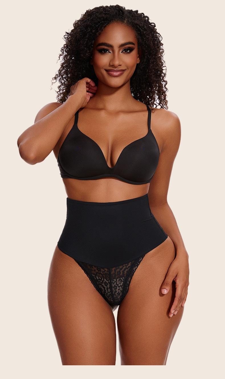 Tummy Control Thong Shapewear for Women High Waist Shaping Underwear Seamless Body Shaper Panties Girdle Womens Thong Shapewear Mid to High Waisted Shaper Thong WN00 High Waist Shaping Pants Plus Size Lace Seamless Waist Shaper