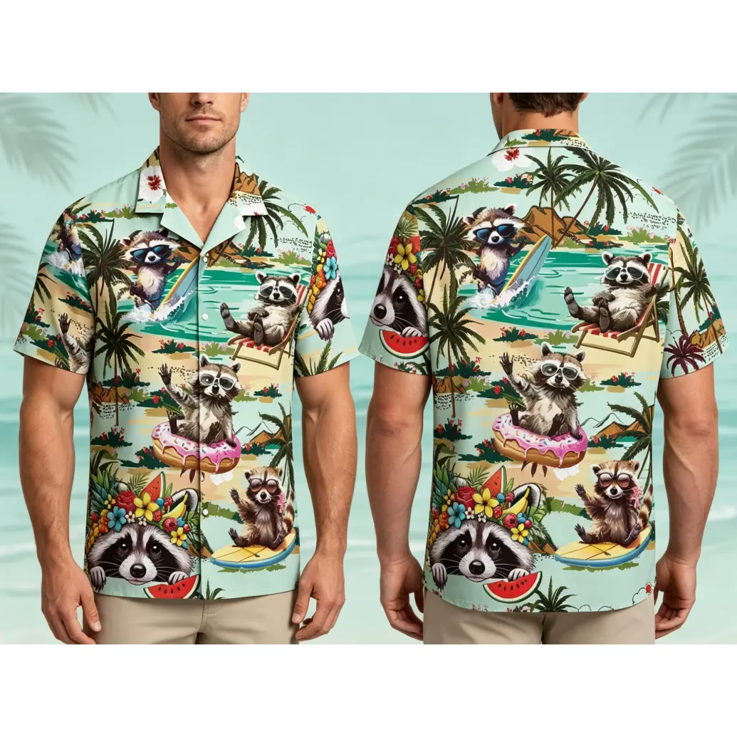 Funny Raccoon Hawaiian Shirt, Summer Beach Vacation Button-Down #   TikTokMadeMeBuyIt #   TikTokShop #   Funny Hawaiian Shirt #   Summer Shirt #   Hawaiian Shirt