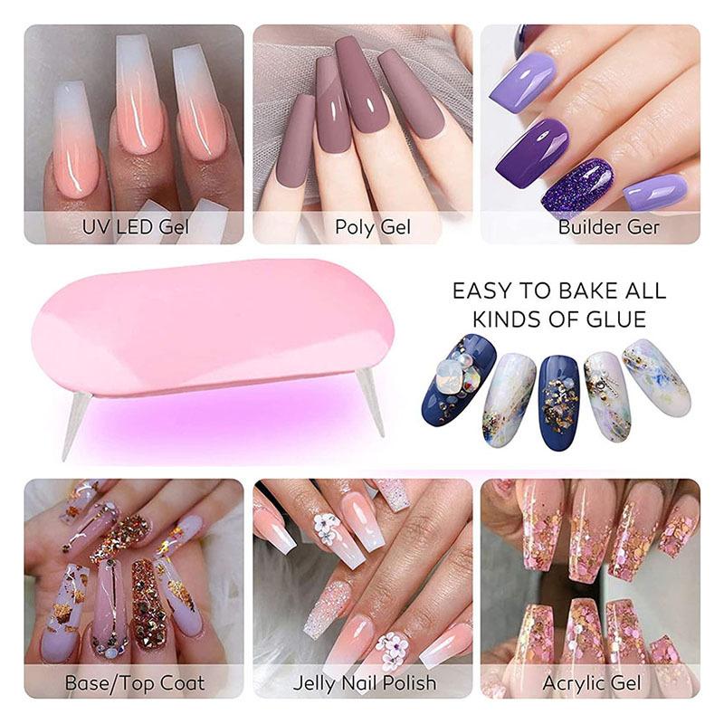 Acrylic Nail Kit for Beginners with Everything: Professional Nail Kit Acrylic Set with Acrylic Nail Powder Liquid Set Nail Kit Acrylic Set Gel Polish U V Light Nail Decoration Supplies Manicure Salon Women Gift