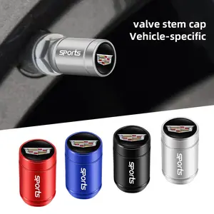 4pcs Aluminum Alloy Styling Car Wheel Tire Air Valve Caps For Cadillac Escalade CTS ATS XTS CT4 CT5 XT5 XT4 XT6 CT6 Lyriq SRX ELR Celestiq EXT XLR