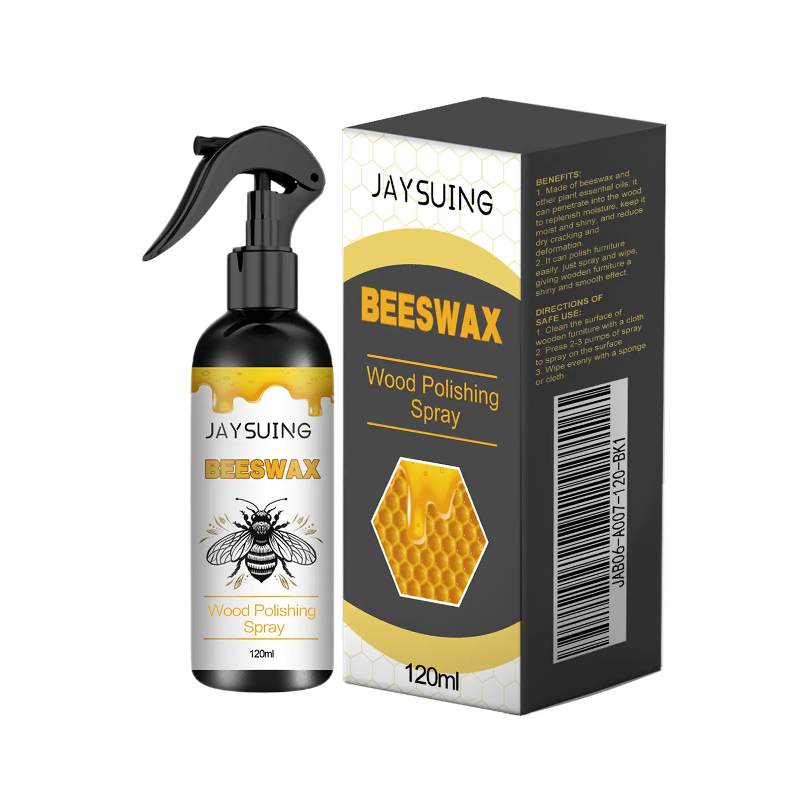 Jaysuing Beeswax Blend Household Spray Cleaner - Fragranced Floor Care Solution for Wooden Furniture, Scratch Renovation, Waterproofing & Mold Prevention