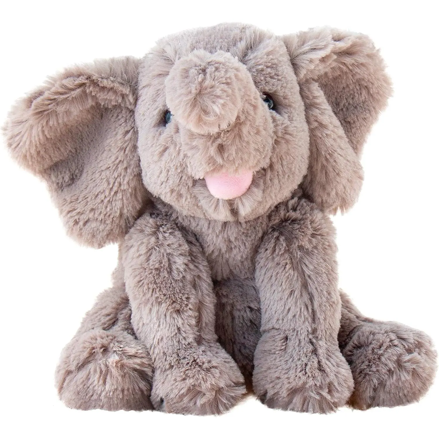 Adorable Plush Calf Elephant Toy Floppy Elephish Ultra Soft Haggable Stuffed Animal Birthday Holiday Gift for Boys Girls Kids Toddlers, Gray, 9''
