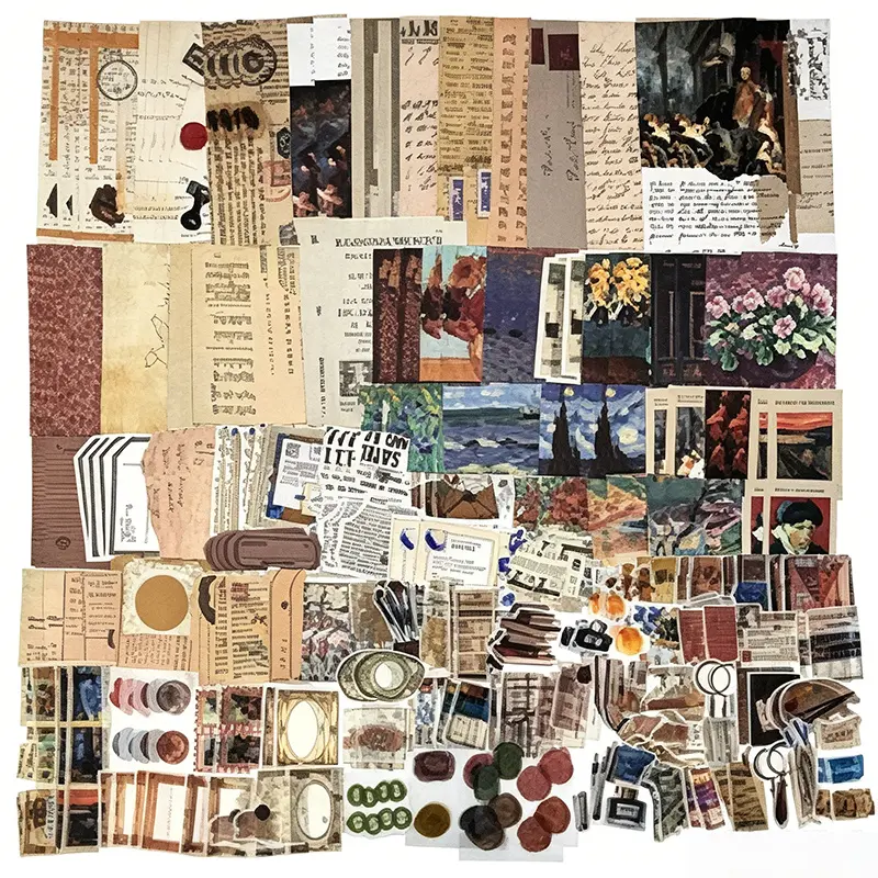 460PCS Scrapbook Kit – DIY Art & Craft Scrapbook Paper & Sticker Set for  Doodles, Planning Journals, Country Chic Decor, and Wall Art Collage Albums