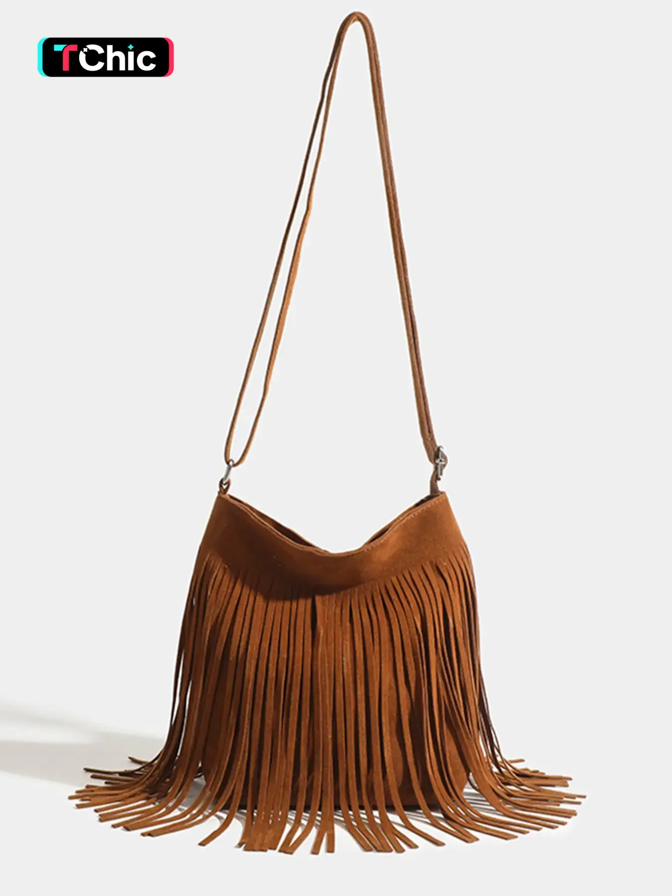 Women's Tassel Design Fringe Hobo Bag, Casual Y2K Crossbody Shoulder Bag for Daily Use, Commuting and Shopping Handbag