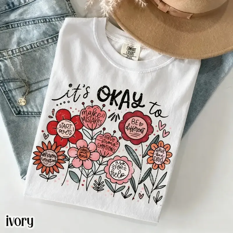 Rich Color Teacher T-shirt, Special Education Floral T-shirt, Mental Health, Diversified T-shirt, Cute Inspirational Therapist Positive Energy T-shirt, Gift