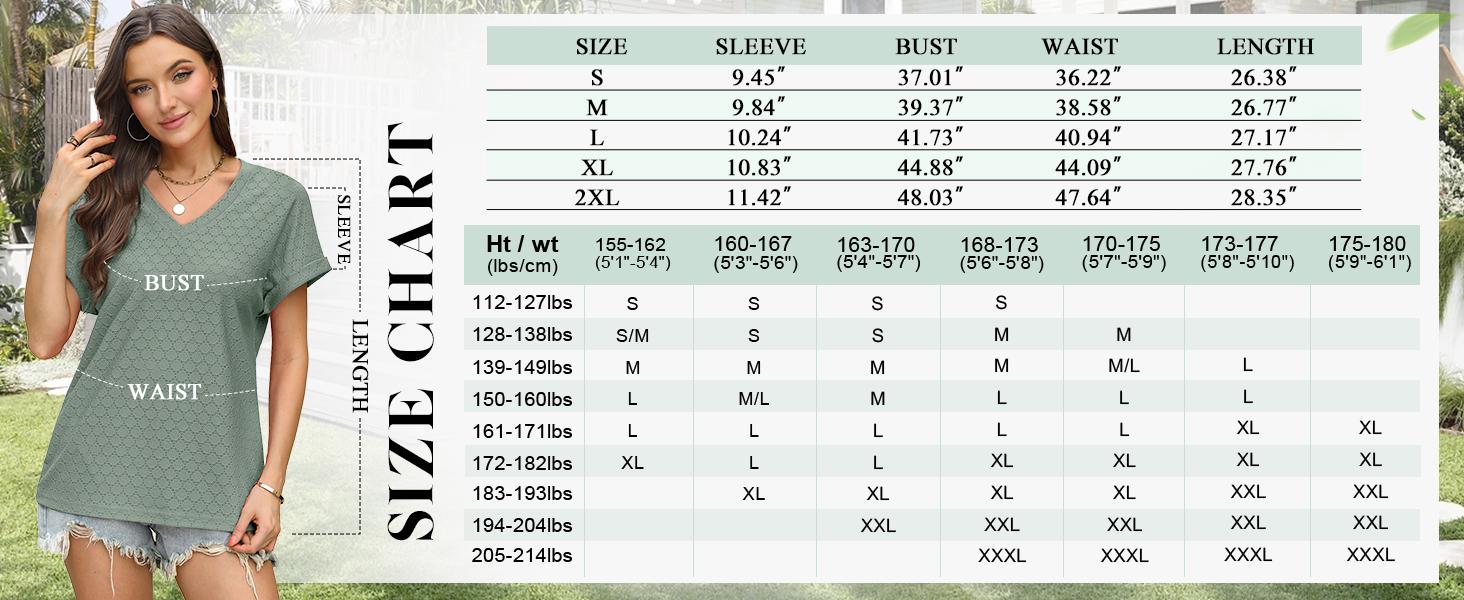 WIHOLL 3/4 Length Sleeve Womens Tops V Neck Casual Tunic Tops Basic Shirts Loose Fit Blouse