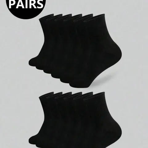 Unisex Sweat-Absorbent Crew Socks (5/10/20 Pairs), Athletic Sports Socks Breathable Comfortable Multi-Purpose Mid-Calf Socks, Casual Minimalist Style Socks for Daily Wear