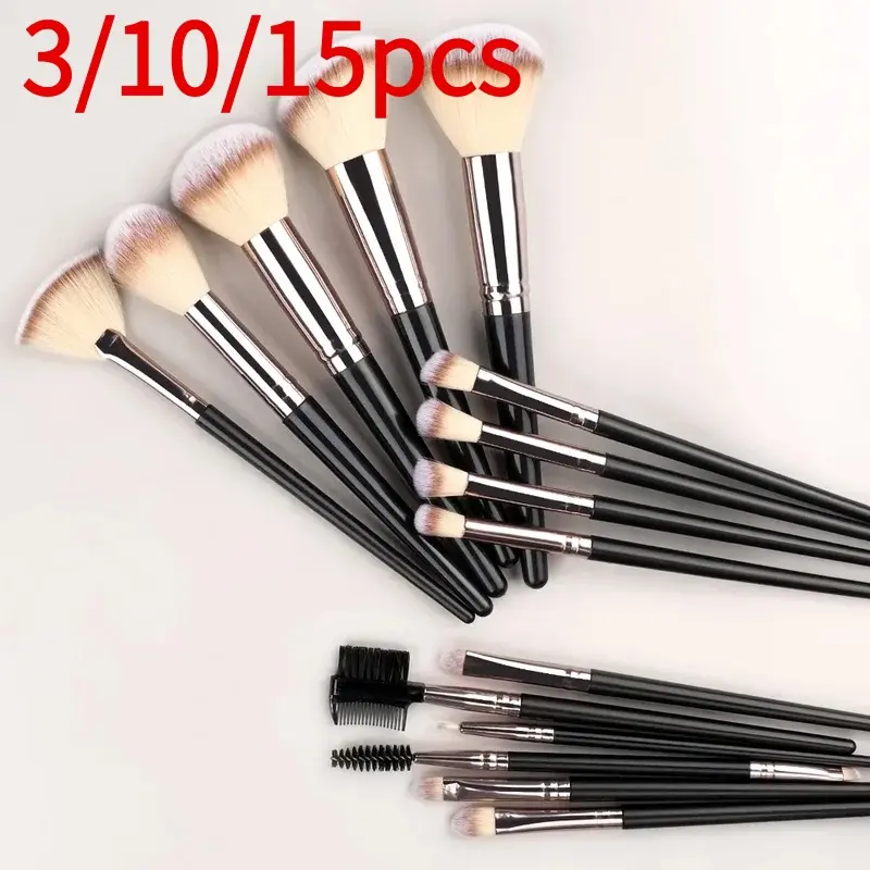 3/10/15PCS makeup brush set, professional eye shadow concealer, soft and fluffy female makeup tool