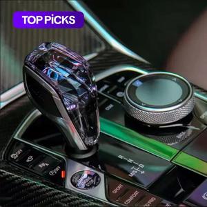car crystal gear shift knob, rechargeable car gear shift knob with led light, universal car interior accessories for toyota lexus mazda mitsubishi volkswagen kia