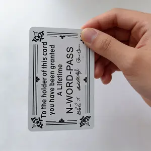 N-Shape Pass Card, Durable Mouth Plug Novelty Gift, 3.4in X 2in, 3mm Glossy Card, Unique Accessory, Perfect for Parties