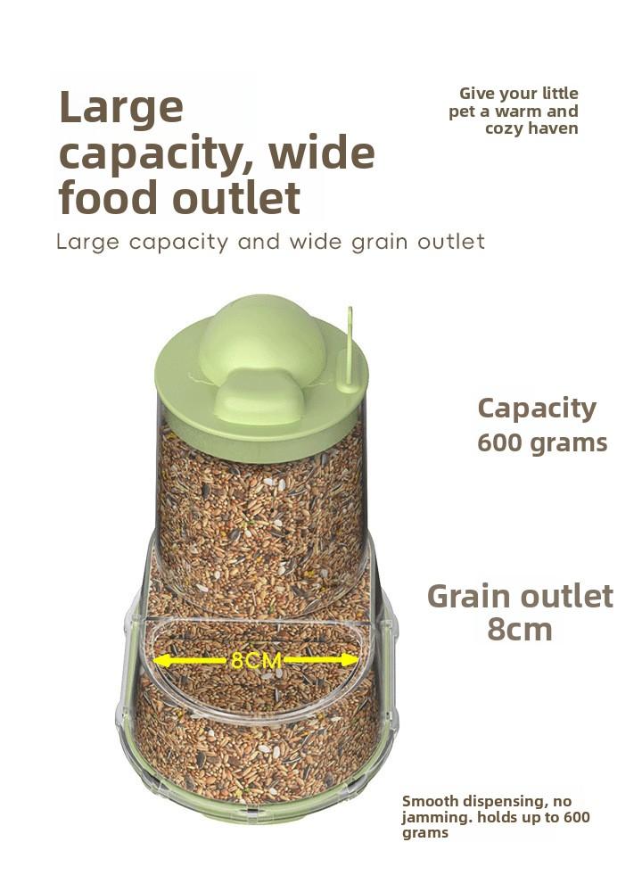 Automatic Hamster Feeder Large Capacity Pet Food Dispenser for Gerbils Guinea Pigs Rabbits Squirrels Hedgehogs Small Animal Supplies