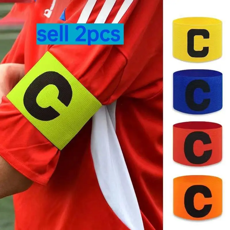 2pcs Captain's armband football captain's armband, football training equipment team grouping, armband C, armband tie